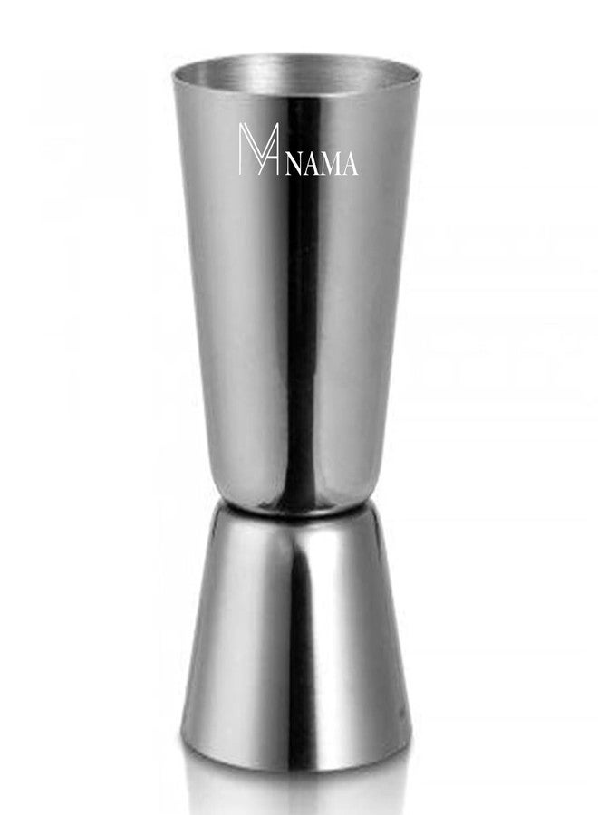 NAMA Stainless Steel Tall Peg Measure 30/60ml | Cocktail Jigger|Double Side Drink Measuring Bar Tool | Essential Tool for Bartenders Shot Glass | Accurate Drink Measurer | Silver - Image 2